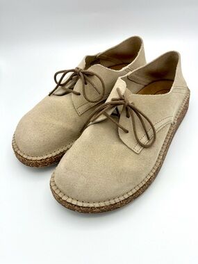 BIRKENSTOCK Gary Oxford Moccasin Shoes Ginger Suede Lace-Up Size 41